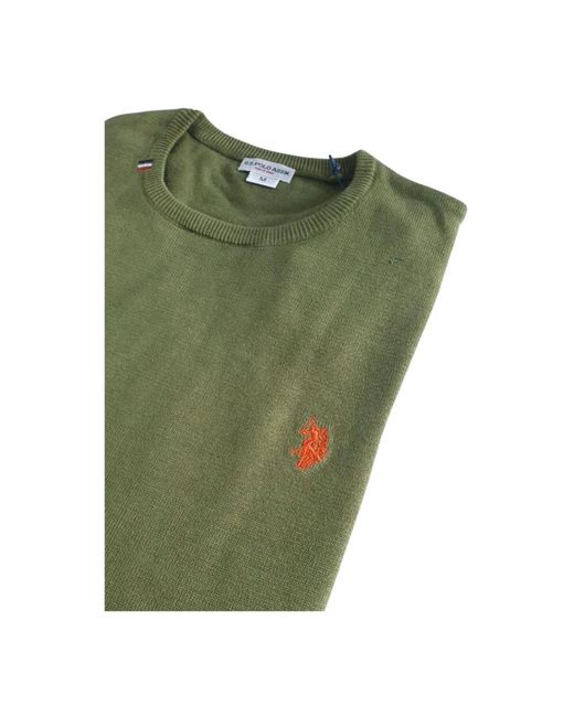 U.S. POLO ASSN. Green Round-Neck Knitwear for men