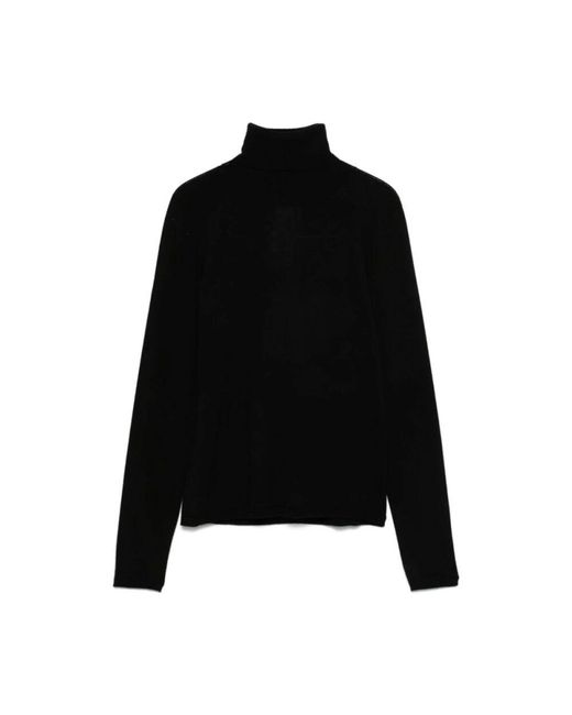 Max Mara Black Schwarzer Kaschmirpullover Feinstrick