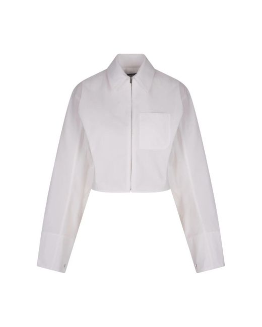 ジャケット JACQUEMUS Women Jackets 241CO0491320110 White The Caraco cropped puffer jacket by JACQUEMUS | Official website