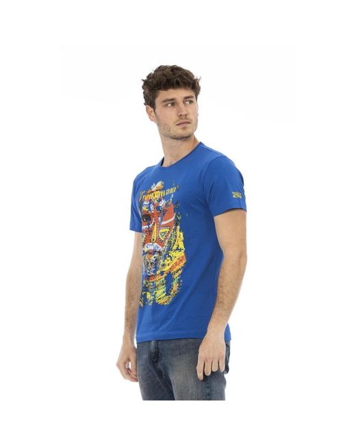 Trussardi Casual rundhals kurzarm t-shirt in Blue für Herren