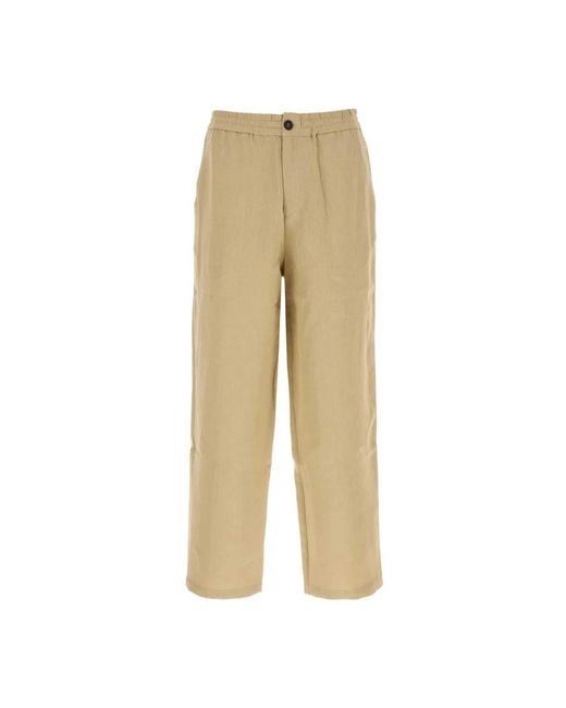 LeKasha Natural Cropped Trousers for men