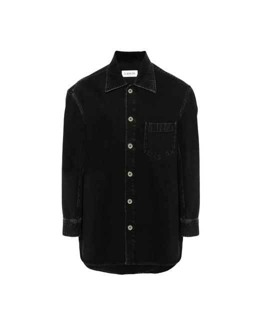 Lanvin Surchemise Droite Overshirt in het Black voor heren