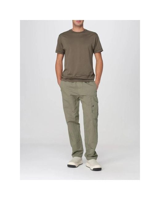 C P Company Green Straight Trousers for men