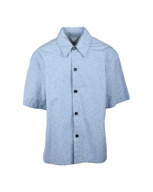 Bottega Veneta Blue Short Sleeve Shirts for men