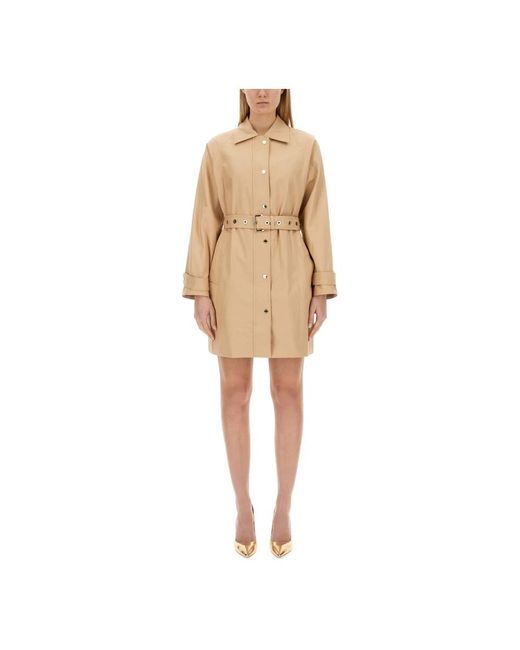 Michael Kors Natural Belted Coats