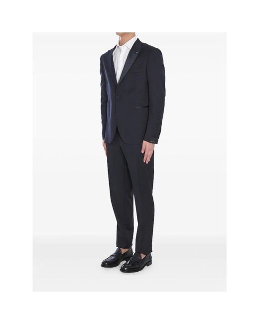 Tagliatore Black Single Breasted Suits for men