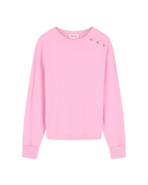 FABIENNE CHAPOT Molly Manchet Pullover in het Pink