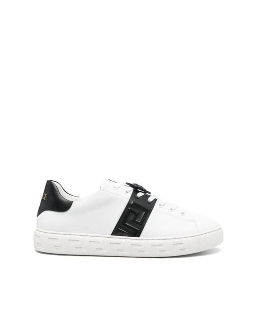 Versace White Sneakers With Logo for men