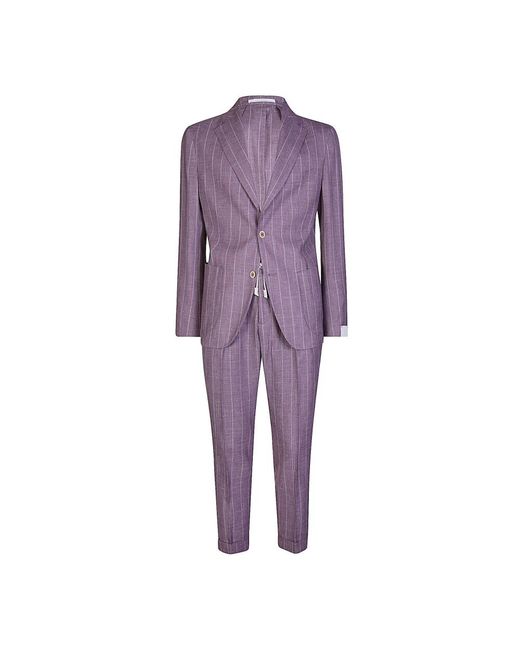 Single Breasted Suits Eleventy de hombre de color Purple