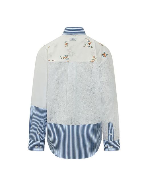 MSGM Overhemden ,Veelkleurig ,Camicia in het Blue