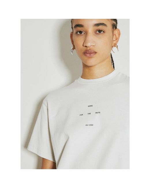Song For The Mute White Logo print baumwoll t-shirt