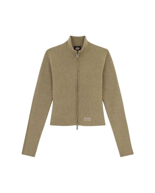 Dickies Truien & Vesten ,Groen ,Rib Zip-Th Jas in het Green