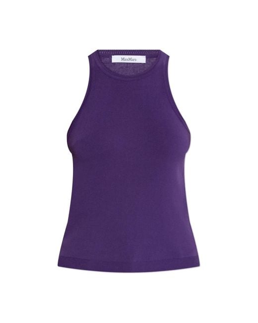 Max Mara Sleeveless Tops in het Purple