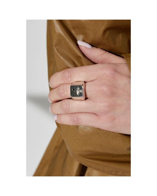 Vivienne Westwood Accessoires ,Grijs ,Carlo Ring in het White