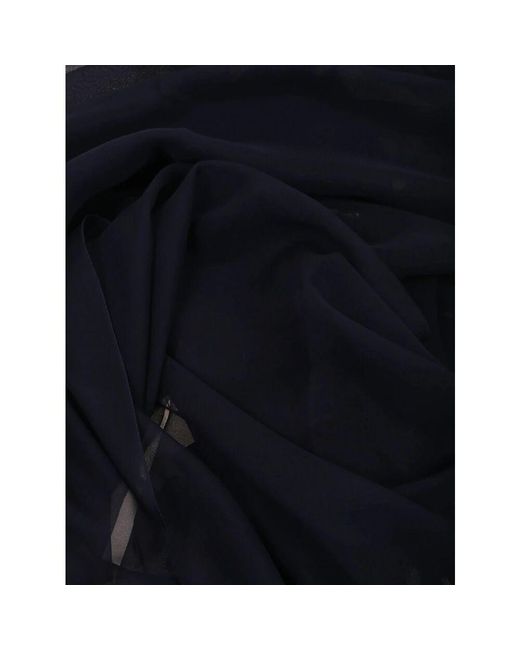 Alberta Ferretti Blue Chiffon Schal