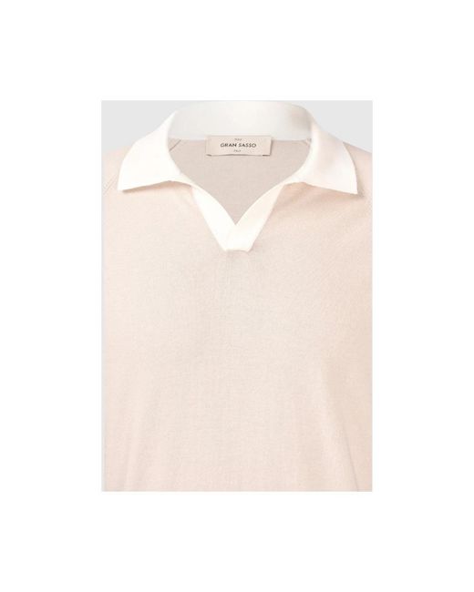 Gran Sasso Pink Polo Shirts for men
