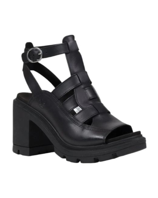 Timberland Black High Heel Sandals