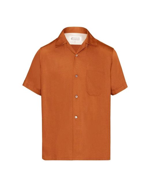 Maison Margiela Brown Short Sleeve Shirts for men