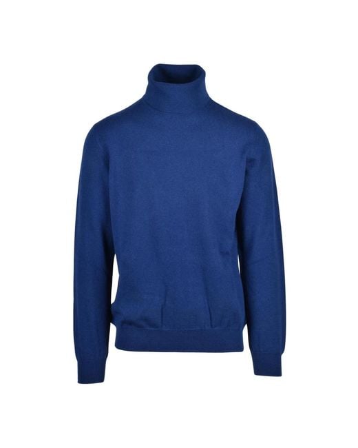 Alpha Studio Blue Turtlenecks for men
