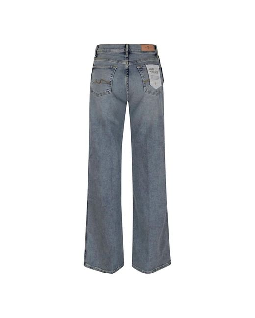7 For All Mankind Wide Jeans in het Blue