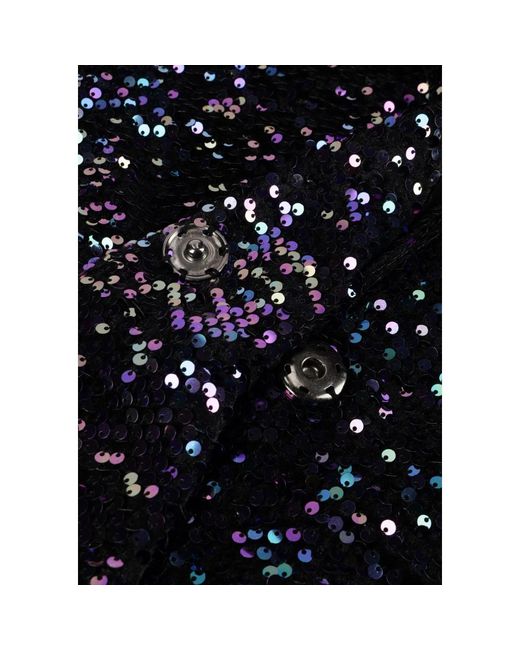 Notre-v Jassen ,Veelkleurig ,Pailletten Glitter Velvet Blazer in het Black