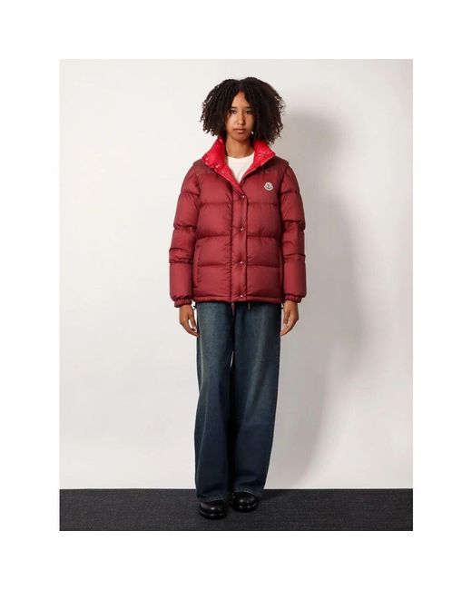 Giacca trapuntata in nylon con design reversibile di Moncler in Red