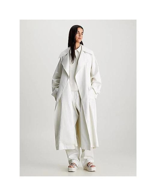 Calvin Klein White Trench Coats