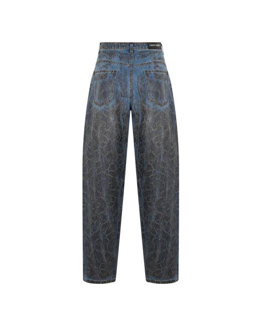 Alberta Ferretti Blue Loose Fit Jeans