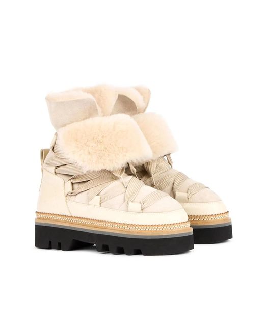 Hogan Natural Sneakers mit schaffellfutter