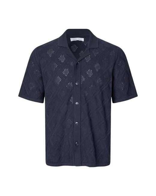 Samsøe & Samsøe Blue Short Sleeve Shirts for men