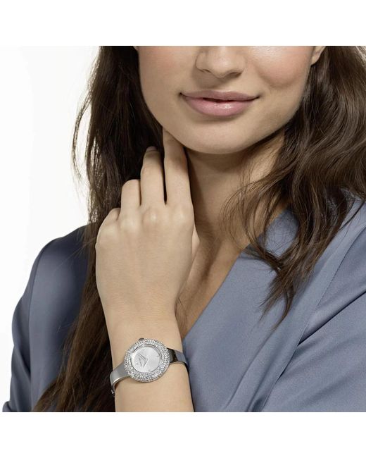 Swarovski Metallic Uhr crystal rose analog quarz mit edelstahl-armband sts/wht/sts 5483853