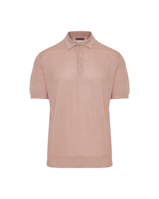 Corneliani Pink Polo Shirts for men