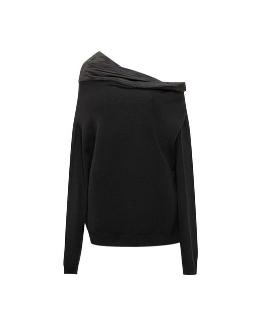 Alberta Ferretti Black Round-Neck Knitwear