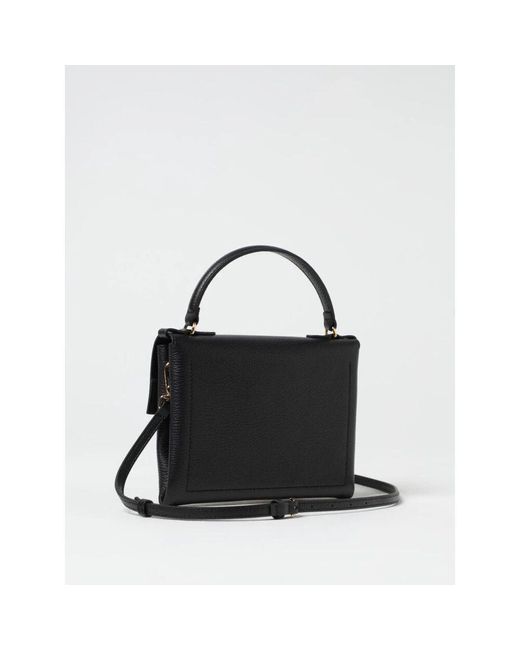 Coccinelle Black Schwarze Leder-Schultertasche Mit Dclosure