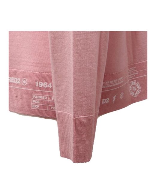DSquared² Wollpullover Modell 237 in Pink für Herren