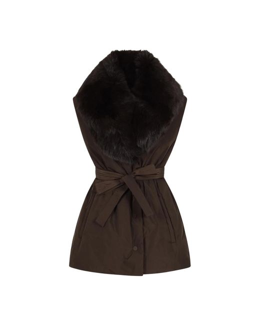Yves Salomon Gilet 75Cm in het Black