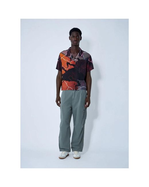 Brain Dead Red Short Sleeve Shirts for men