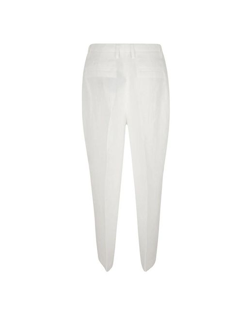 Fabiana Filippi White Cropped Trousers