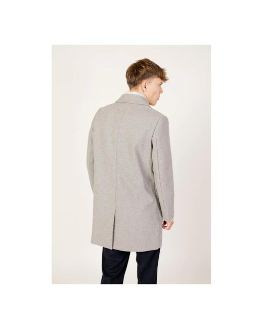 Antony Morato Gray Single-Breasted Coats for men