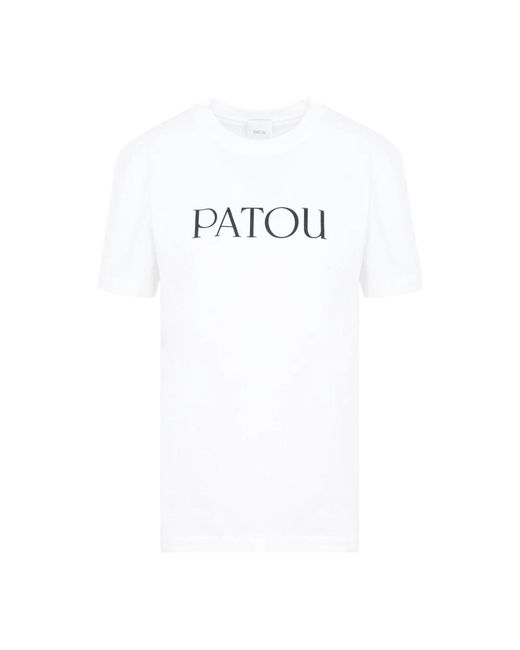 Magliette iconica in cotone bianco di Patou in White