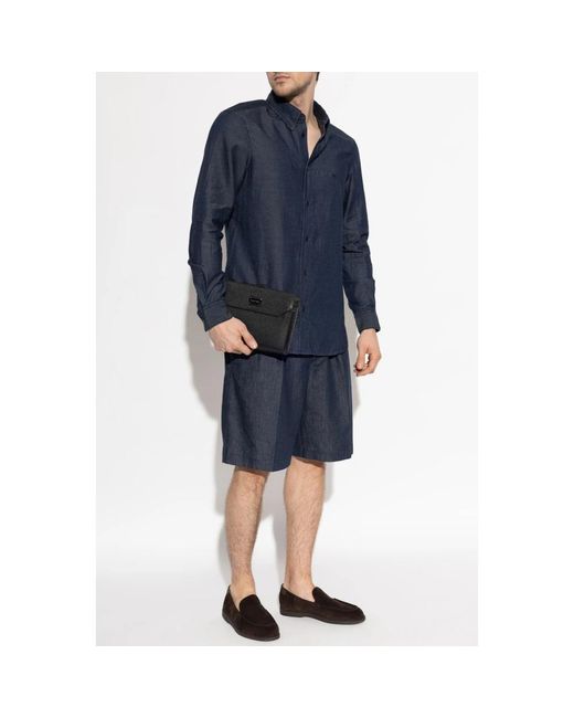 Emporio Armani Blue Formal Shirts for men
