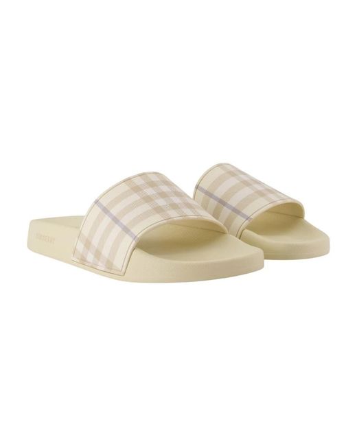 Burberry White Sliders