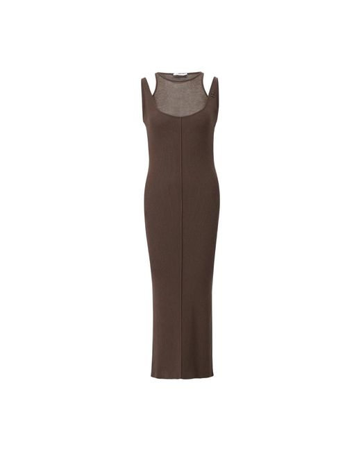 Patrizia Pepe Brown Knitted Dresses