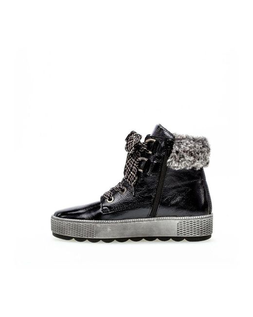 Gabor Black High Top Sneakers