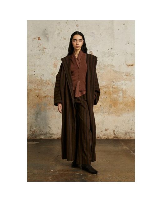 Cortana Brown Single-Breasted Coats