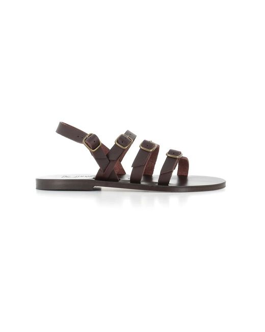 K. Jacques Brown Flat Sandals