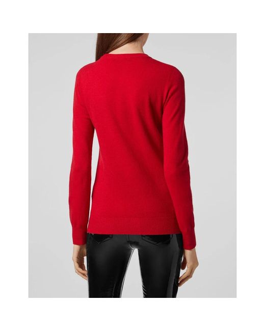 Philipp Plein Pullover Round Neck Ls Look in het Red