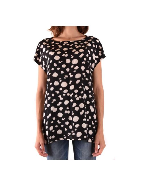 Aspesi Overhemden ,Zwart ,Oversized Polka Dot Blouse in het Black
