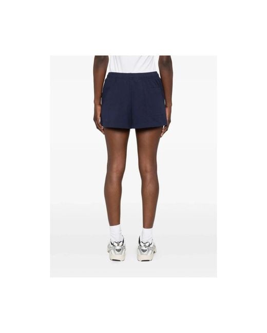 Sporty & Rich Blue Mini Cotton Shorts
