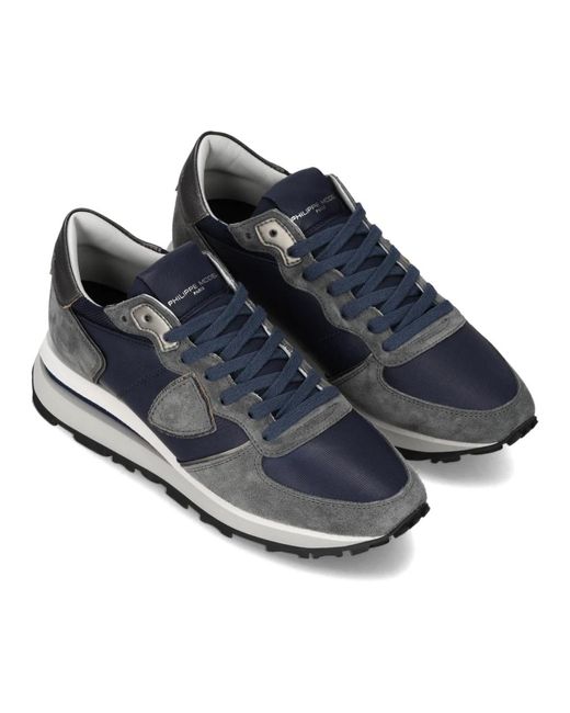 Philippe Model Schoenen ,Veelkleurig ,Leer Sneakers Trpx Haute Running in het Blue